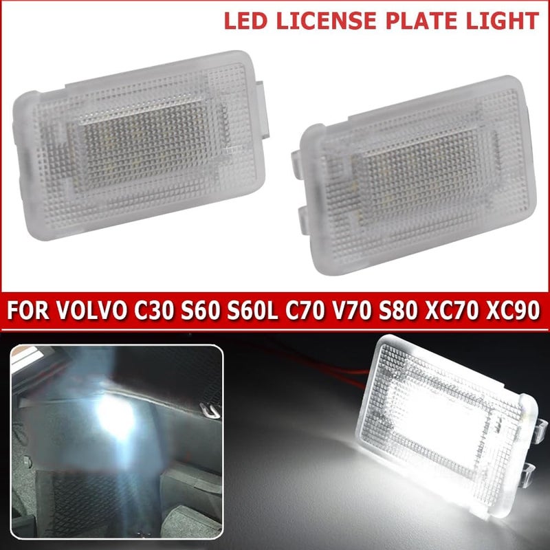AJHLJ ® 2Pcs Canbus Led Luggage Compartment Trunk Boot Light Courtesy Footwell Interior Lamp For Volvo C30 S60 S60L C70 V70 S80 XC70 XC90 - Image 5